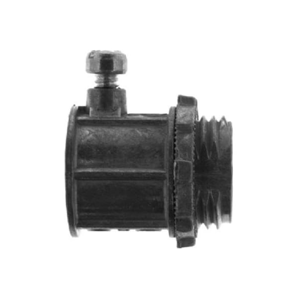 Halex EMT Connector, 3/4 in, Set Screw, Die Cast Zinc 12301B - main